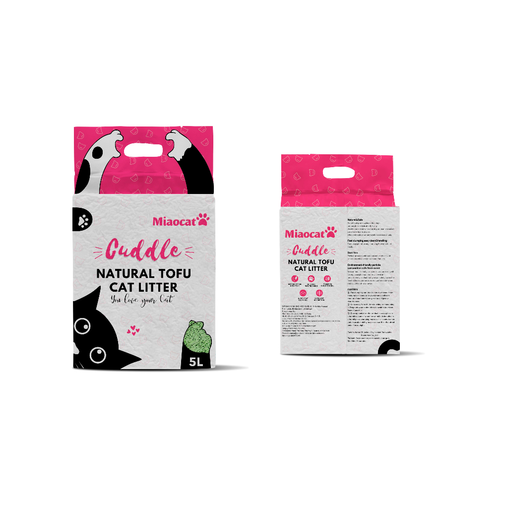 Combo 06 túi Cát vệ sinh đậu nành Cuddle Tofu 5L cho mèo - MIAOCAT