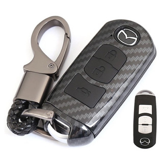 Vỏ bao bọc chìa khoá móc khoá xe mazda cx5 2018 2019 2020 2021 2022 carbon