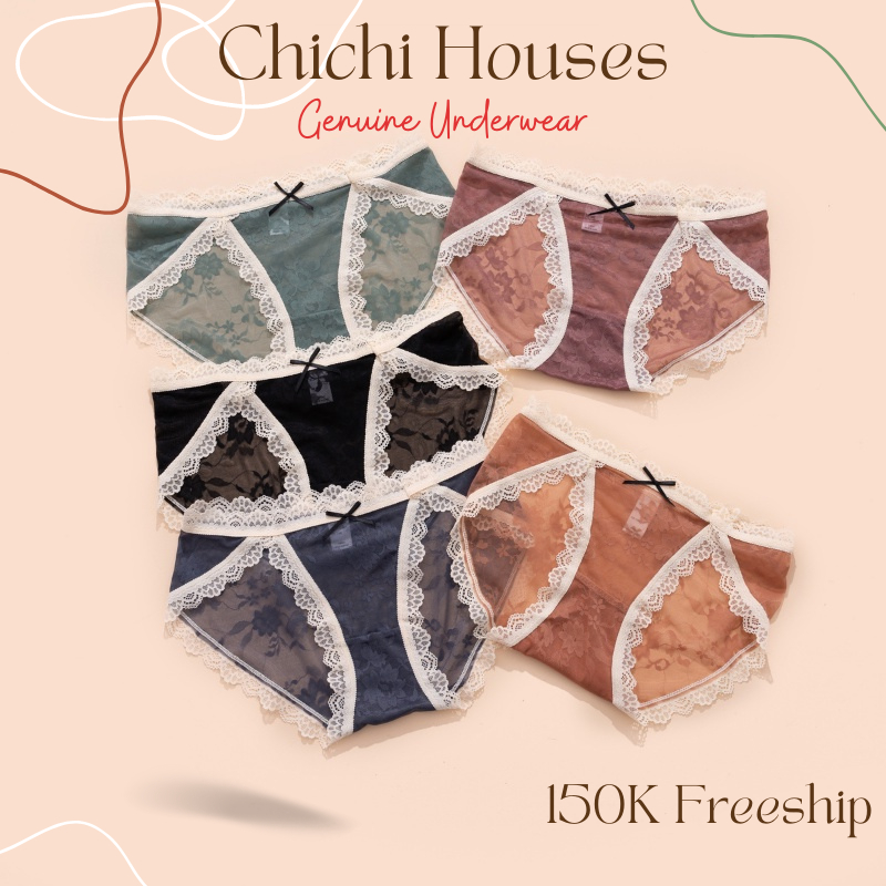 Set 5 Quần Lót Ren Chichi Bra Mêm Mại Quyến Rũ Thoải Mái Không Hằn Chống Lộ Viền - 3370