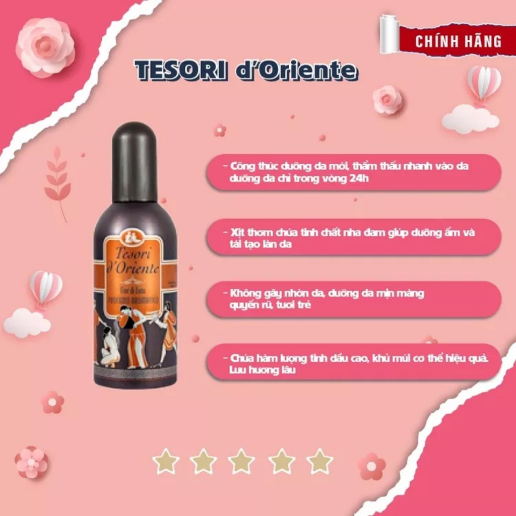Nước hoa Tesori d'Oriente chính hãng 100ml - Khánh Ngọc Skincare