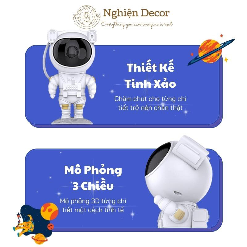 Đèn Phi Hành Gia Chiêu Sao Thiên Hà -Đèn Loại Mới 2023,Đèn Ngủ Chiếu Sao Mới Nhất -Bảo Hành 12 Tháng