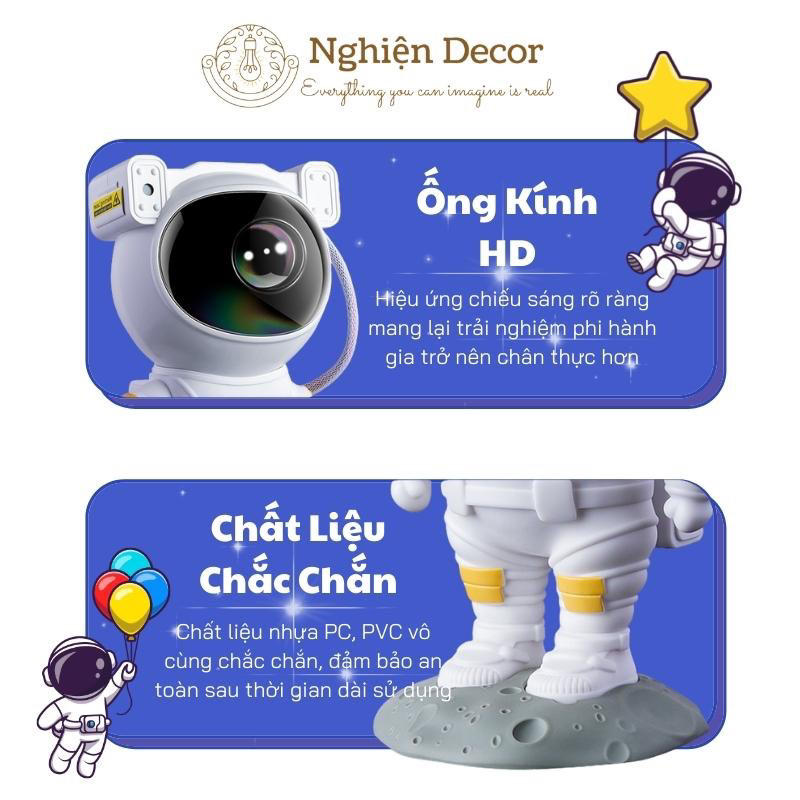 Đèn Phi Hành Gia Chiêu Sao Thiên Hà -Đèn Loại Mới 2023,Đèn Ngủ Chiếu Sao Mới Nhất -Bảo Hành 12 Tháng