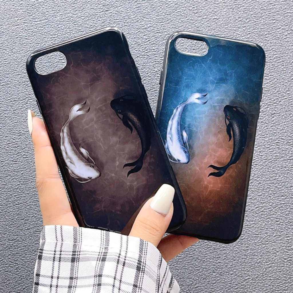 [ Iphone 7/8 ] Ốp Lưng Silicon Mềm Hình Cá
