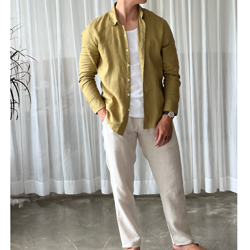 ÁO SƠMI TAY DÀI LINEN NAM ĐA DẠNG MÀU SẮC THOÁNG MÁT