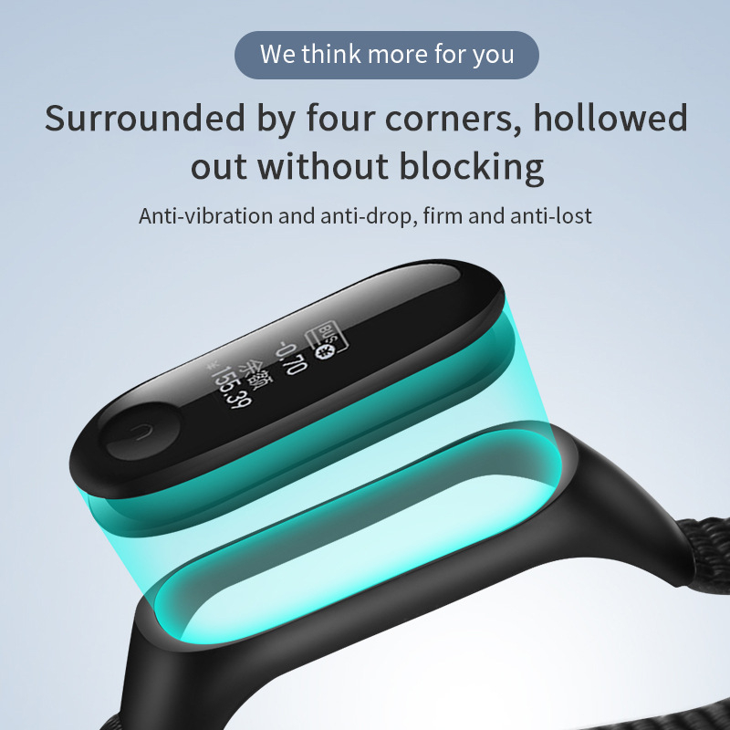 Dây Đồng Hồ Đeo Tay,Dây đeo thay thế bằng nylon cho đồng hồ thông minh Xiaomi mi band 7/6/5/4/3