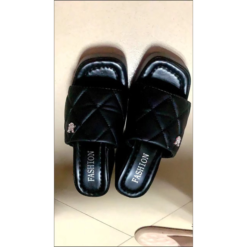 Dép cao gót đế vuông 7phân hách dáng