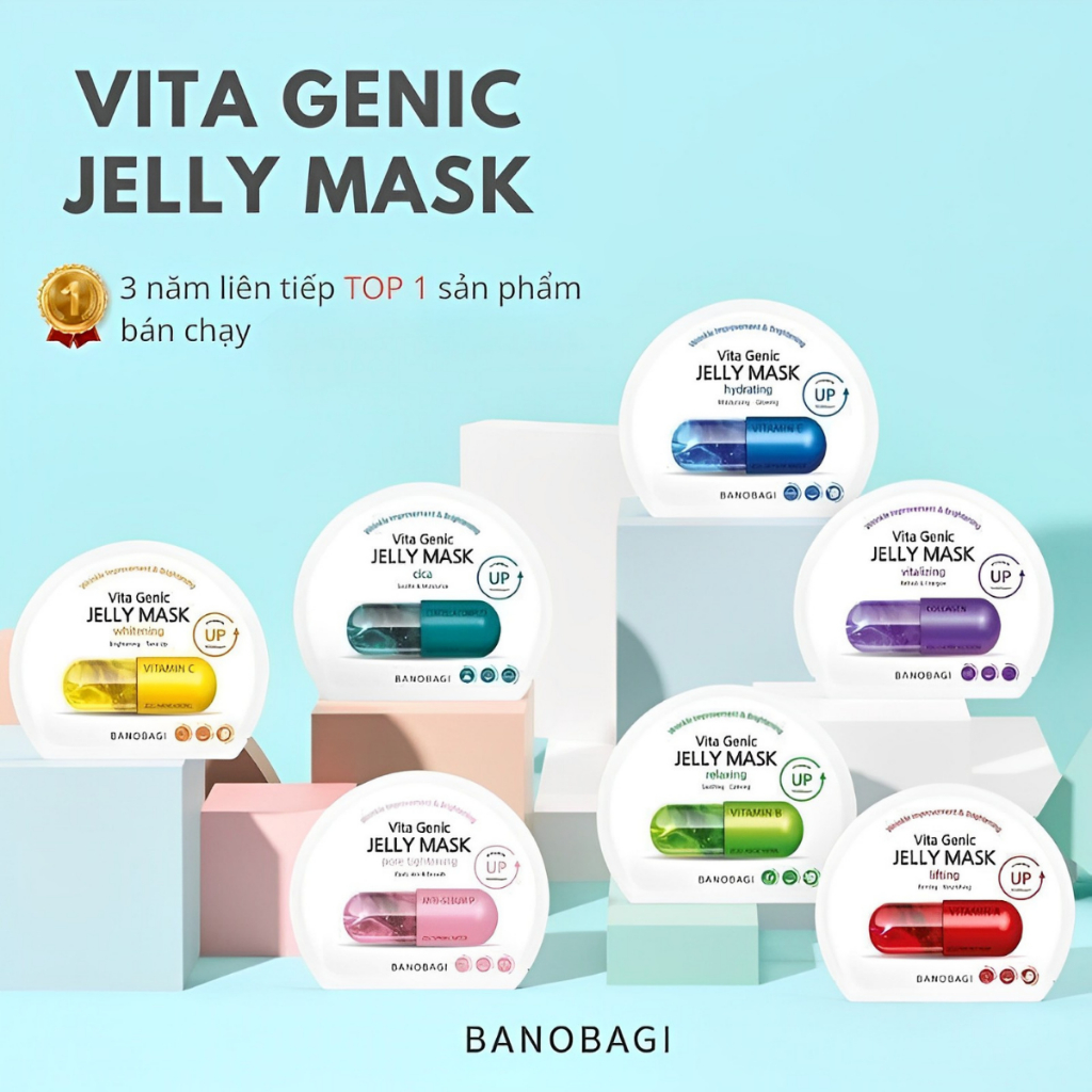 Mặt Nạ Giấy Banobagi Mask Vita Genic Vitamin Viên Thuốc Dưỡng Trắng Da Cấp Ẩm Phục Hồi Giảm Mụn Kiềm Dầu Hàn Quốc 30ml
