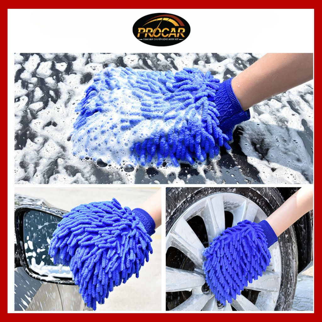Găng tay san hô lau rửa xe