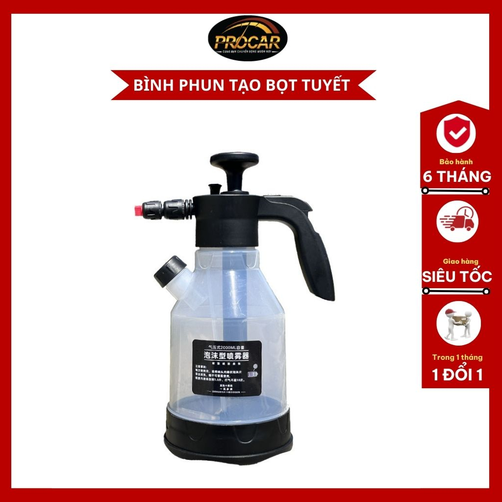 Bình rửa xe bọt tuyết cầm tay tiện lợi dung tích 2L