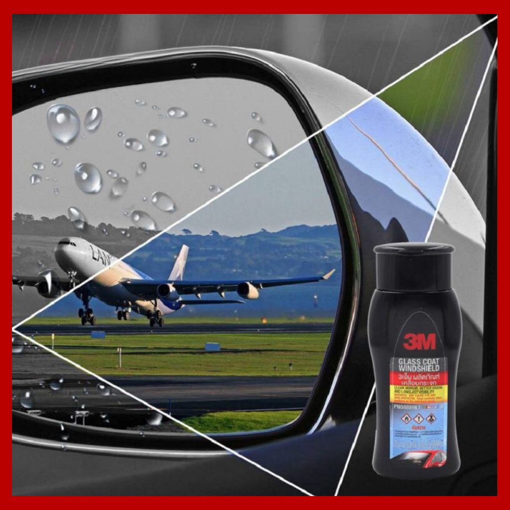 Dung dịch chống bám nước trên kinh xe ô tô 3M chính hãng Tặng kèm Găng tay và Khăn Lau