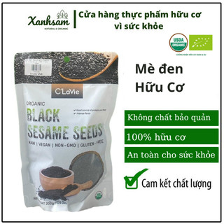 Hạt mè đen hữu cơ thuần chủng không biến đổi gen C'LaVie 200g-XanhSam Natural Organic