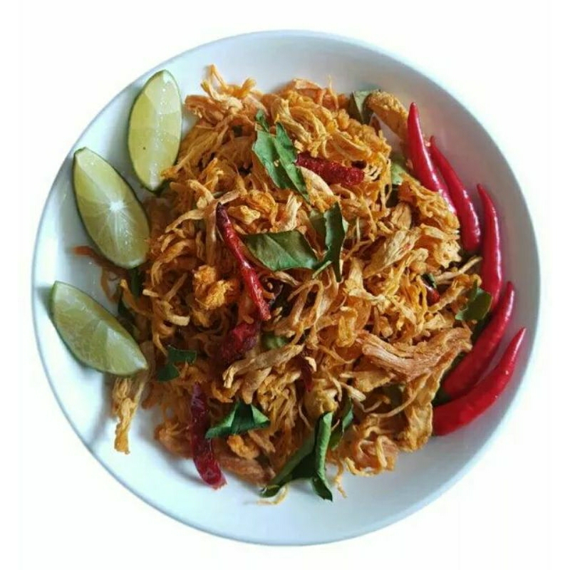 Hủ To 500g Khô gà sấy lá chanh siêu ngon, siêu rẻ,chất lượng(sỉ/dạo/ăn vặt/ăn liền/đặc sản/combo/hot/nhà làm