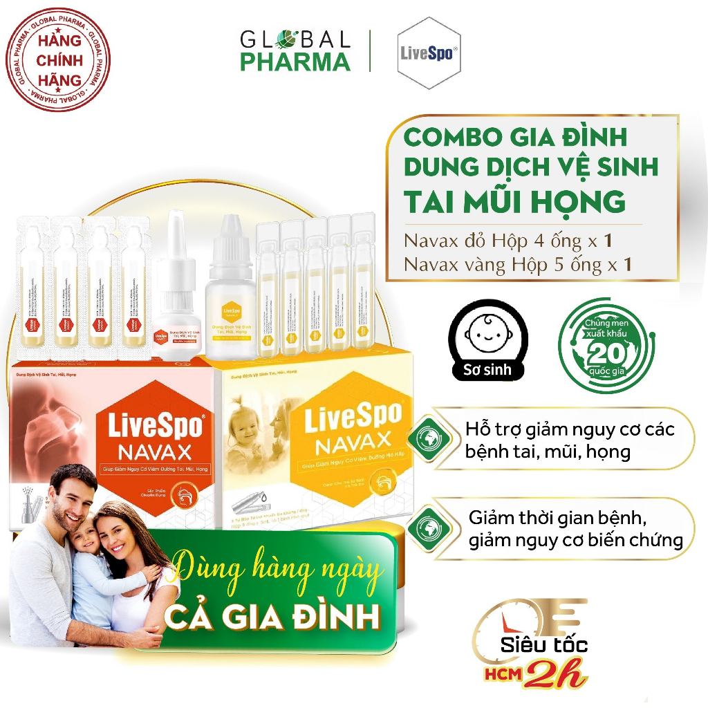 Combo phòng và ngừa bệnh hô hấp cho cả gia đình Livespo Navax - bé và người lớn