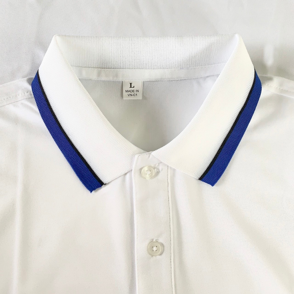 Áo thun Polo GẤU 194 Trơn Unisex vải cá sấu Poly co dãn 4 chiều dày dặn form gerular fit - PL Sọc 2 Màu