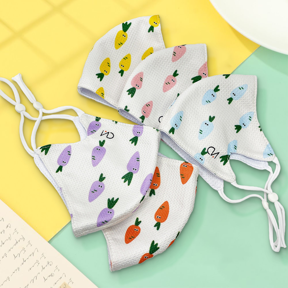 Khẩu trang vải trẻ em cao cấp Duy Ngọc - Carrot plus, phù hợp cho bé 3-7 tuổi, chất liệu mềm mại, thoáng (4299)
