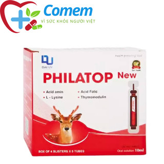 Philatop New Đại Uy ống nhựa, dùng cho trẻ biếng ăn chậm lớn (hộp 20 ống)