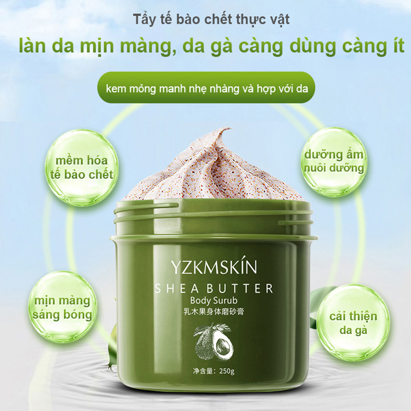 Tẩy tế bào chết gel tẩy tế bào chết tẩy tế bào 250g Làm sạch sâu Làm trắng và dưỡng ẩm 2%Niacinamide