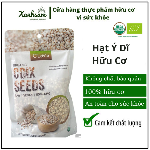 Hạt ý dĩ hữu cơ C'LaVie 200g-XanhSam Natural Organic