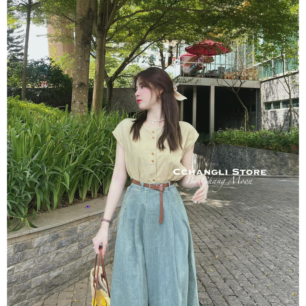 Set bộ đồ nữ áo cánh dơi đính dây nơ mix chân váy form dài với tone màu nhẹ nhàng, xinh xắn dành cho các nàng