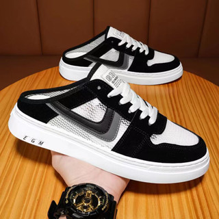 Giày Vải Nam Mùa Hè 2025 Mới Bán Dép Lưới Chống Trơn Trượt Thường Ngày Không Gót Thoáng Khí Mỏng Xăng Đan nam