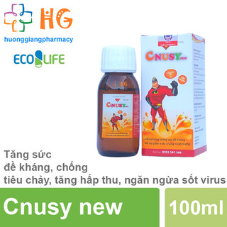 Cnusy New Tăng sức đề kháng Chống tiêu chảy Tăng hấp thu Ngăn ngừa sốt virus Chai 100ml