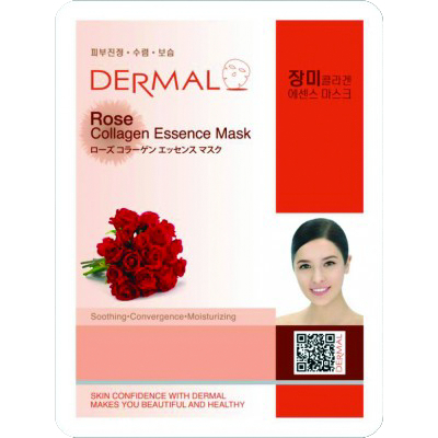 Mặt nạ Dermal dưỡng da tinh chất hoa hồng và collagen 23g
