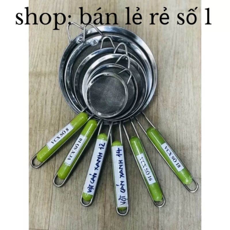 Rây Lọc Viền Inox Cán Xanh Cao Cấp siêu mịn