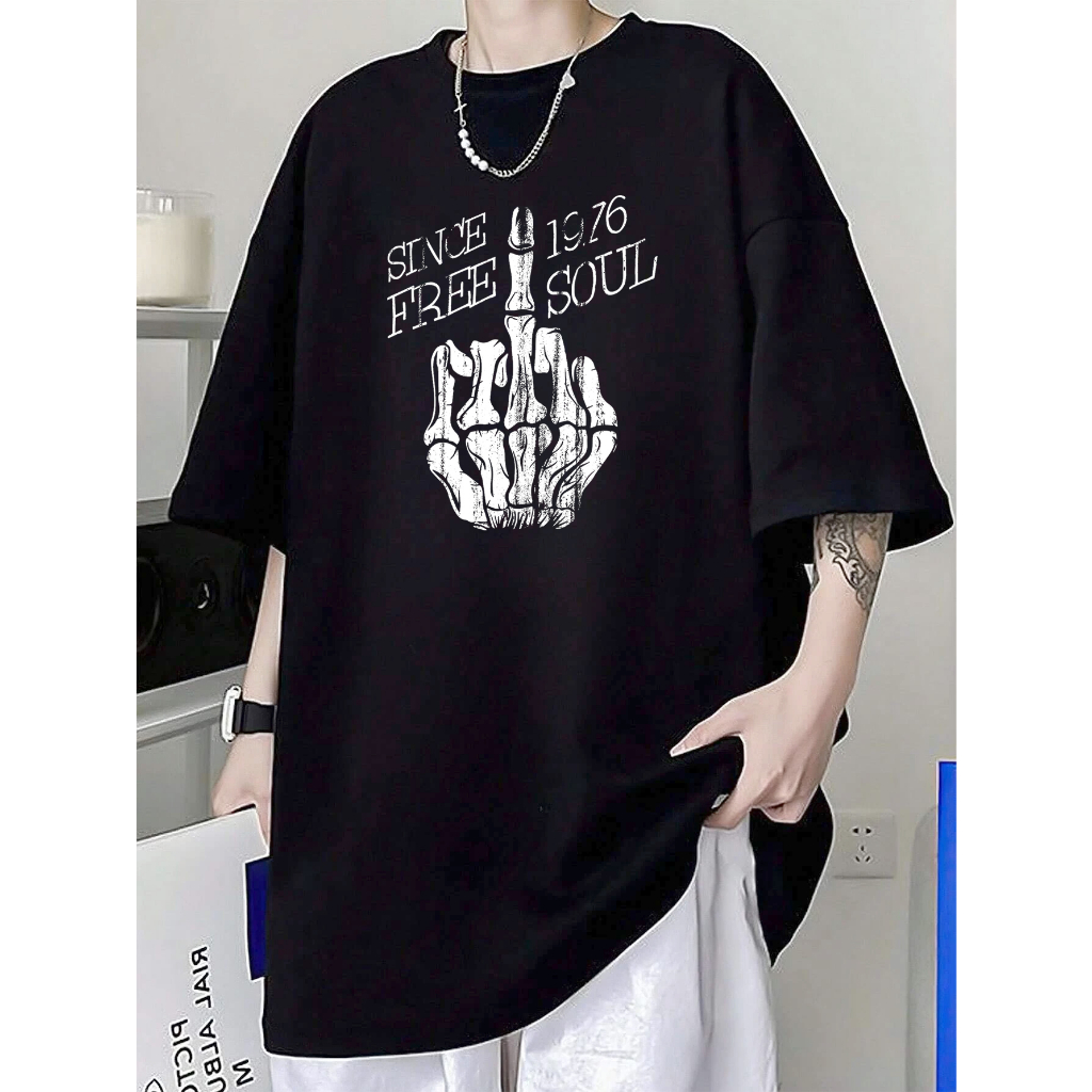 Áo thun form rộng unisex phong cách cá tính vải dày mịn 2019T22044