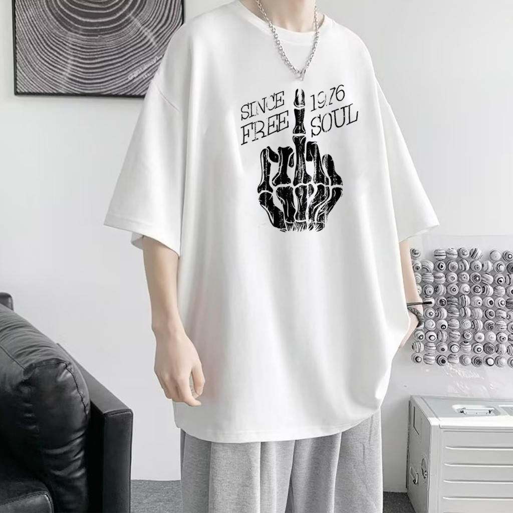 Áo thun form rộng unisex phong cách cá tính vải dày mịn 2019T22044