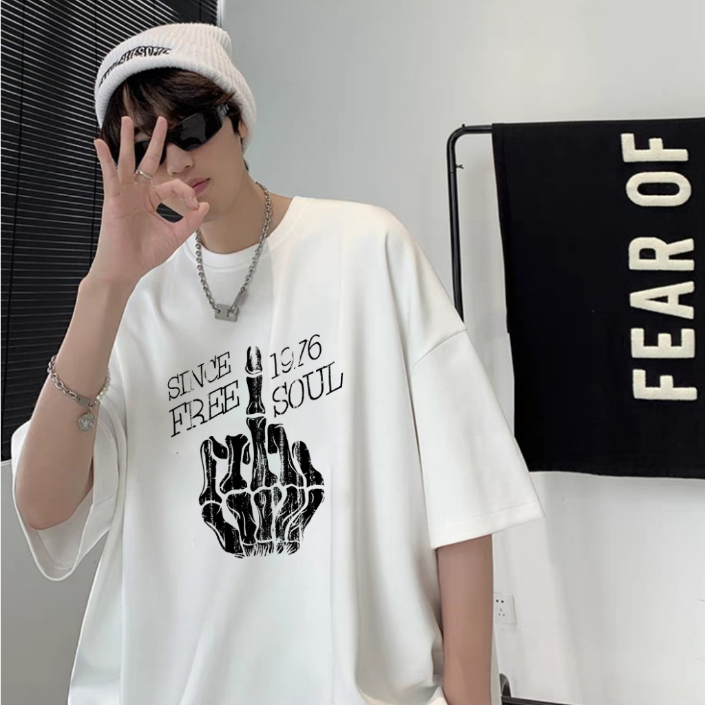 Áo thun form rộng unisex phong cách cá tính vải dày mịn 2019T22044