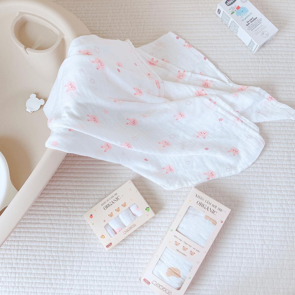 Khăn Tắm Kiêm Chăn Đắp Cho Bé Sợi Tre Siêu Mềm Mịn | Chăn cho bé sơ sinh