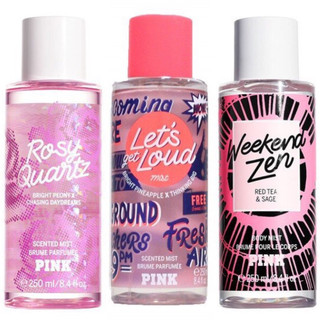 Nước Hoa Xịt Thơm Toàn Thân Victoria's Secret PINK Scented Mists 250ml- Weekend Zen / Rosy Quartz / Let's Get Loud (Mỹ)