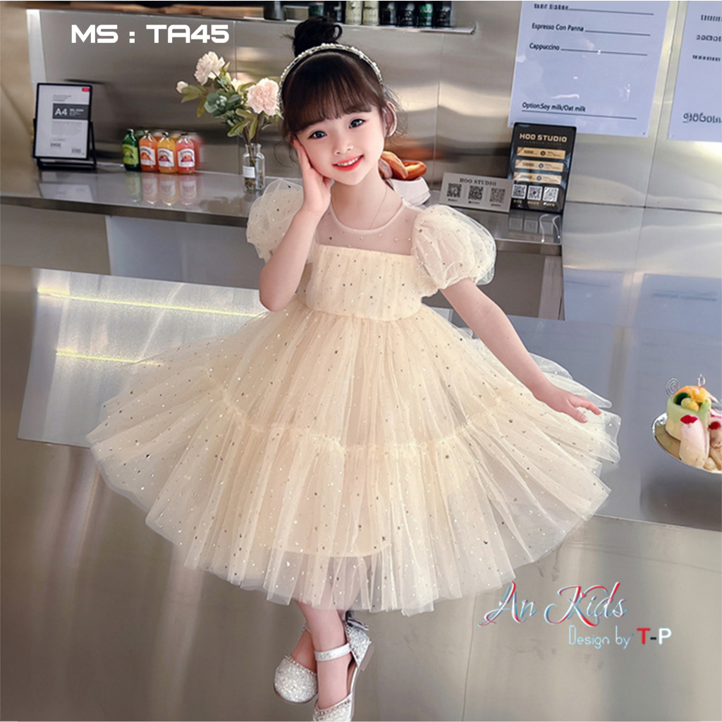 Váy Xoè Công Chúa Hàng Thiết Kế Cao Cấp Cho Bé Gái, Đầm Công Chúa Siêu Xinh Tặng Kèm Bờm