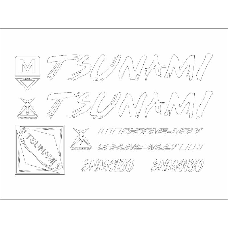 Decal/ Tem Tsunami Snm4130 cao cấp 3 lớp, nhiều màu sắc, chống nước, không phai màu