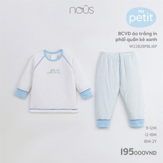 Bộ quần áo Nous dài tay cho bé trai bé gái chất liệu Nu petit kháng khuẩn từ 9-12 tháng đến 2-3 tuổi