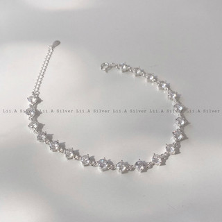 Lắc tay bạc nữ đính đá lấp lánh Lii.A Silver