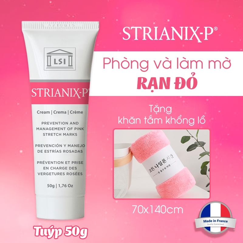 Kem Chống Rạn Da STRIANIX-P 50g, 100g Phòng Và Làm Mờ RẠN Đỏ Cho Phụ Nữ Mang Thai, Sau Sinh - Quà Tặng Khăn Tắm