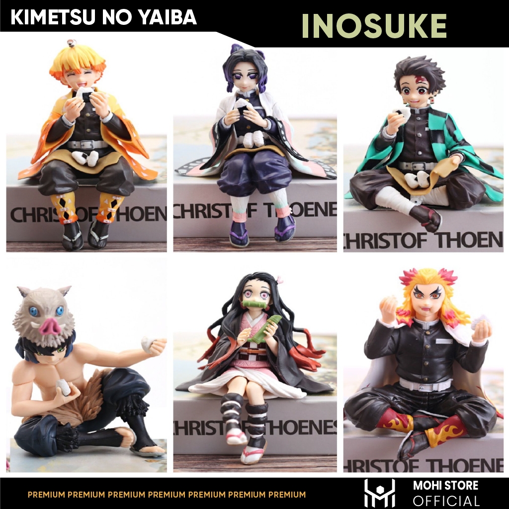 Mô Hình Kimetsu No Yaiba Inosuke dáng ngồi cao 9cm - Figure Thanh gươm diệt quỷ - No Box
