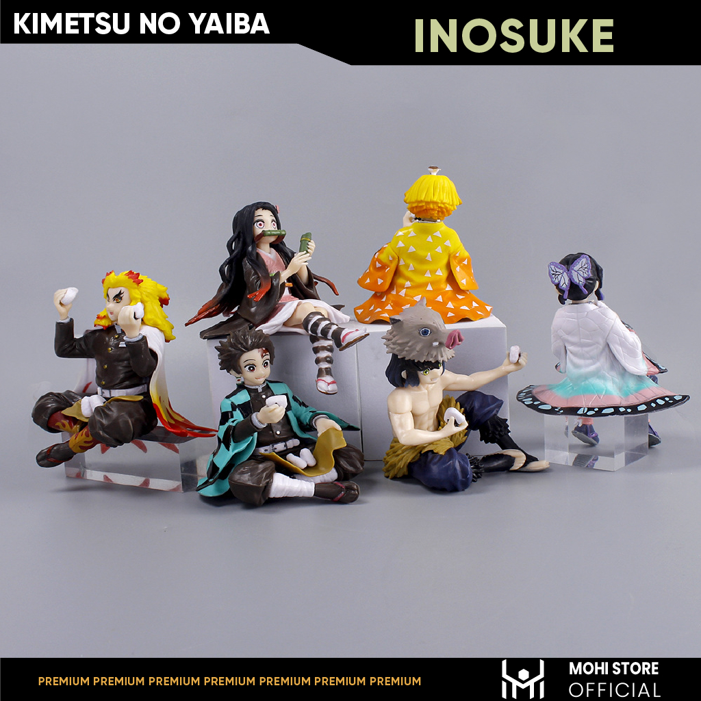 Mô Hình Kimetsu No Yaiba Inosuke dáng ngồi cao 9cm - Figure Thanh gươm diệt quỷ - No Box