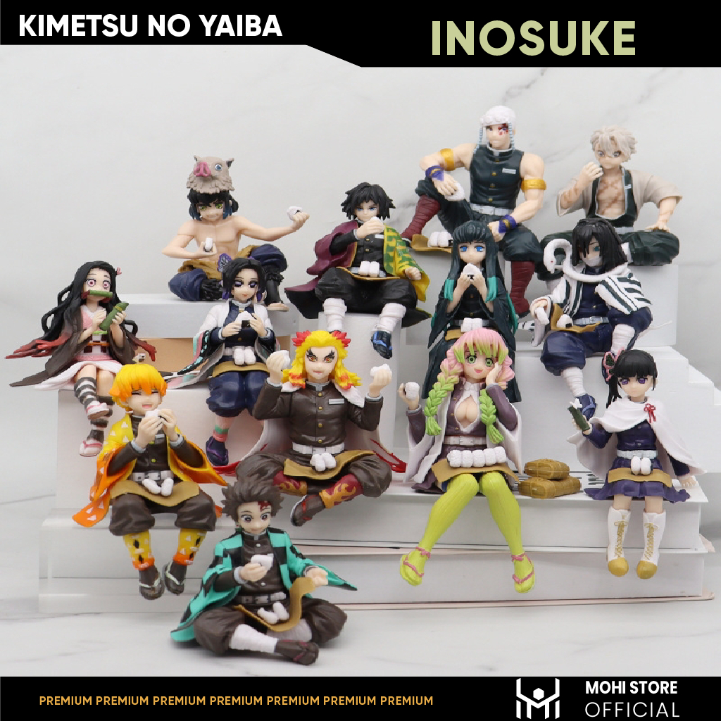 Mô Hình Kimetsu No Yaiba Inosuke dáng ngồi cao 9cm - Figure Thanh gươm diệt quỷ - No Box