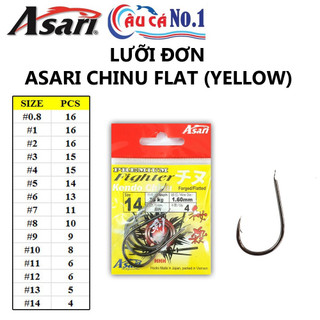 BỘ 2 GÓI LƯỠI CÂU ASARI CHINU FLAT (MÀU VÀNG)