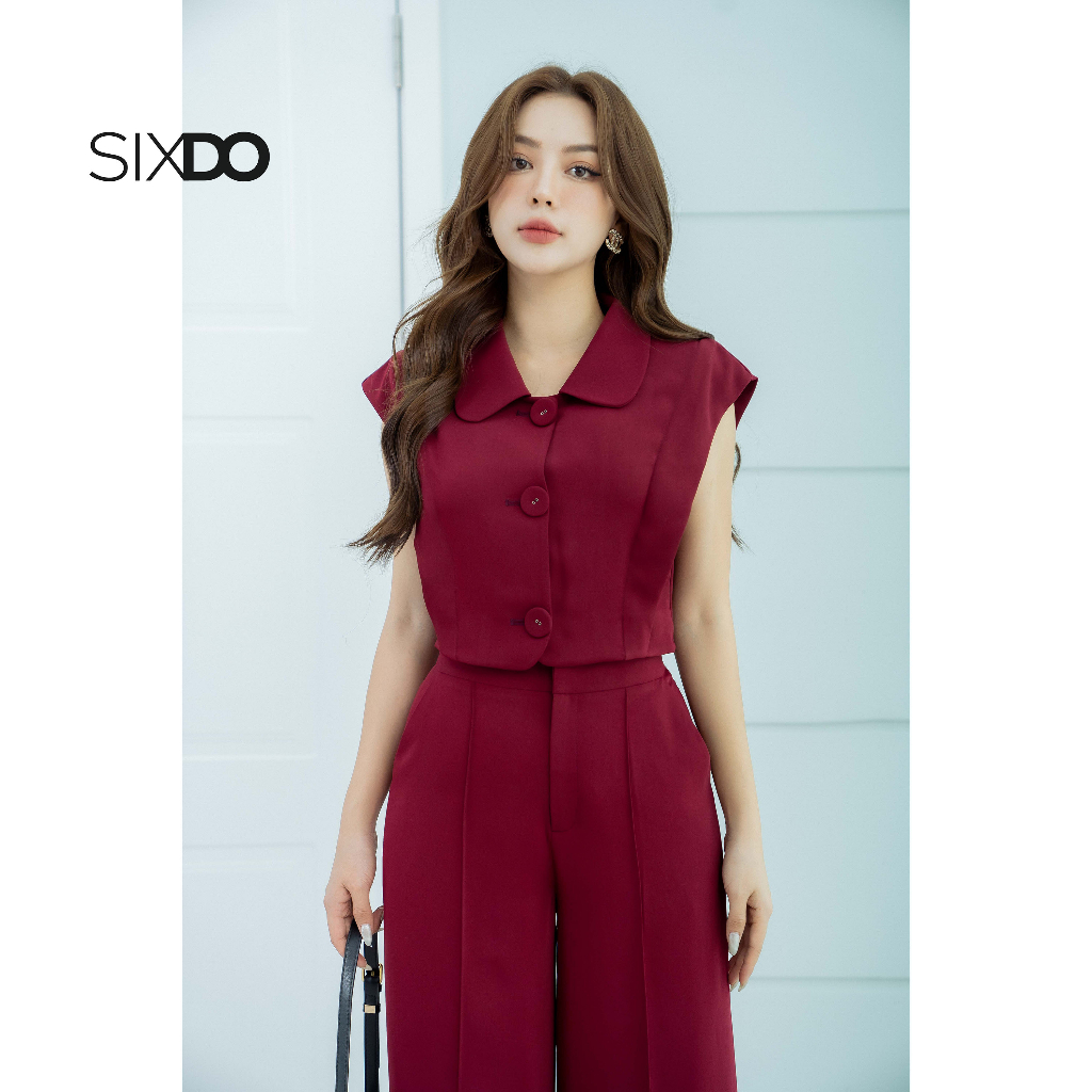 Áo lụa nữ tay hến dáng lửng thời trang SIXDO (Silk Top)