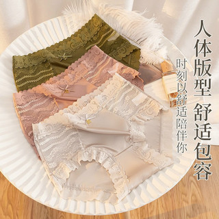 Quần Lót Nữ Su Lụa Phối Ren Hoa Xinh Xắn
