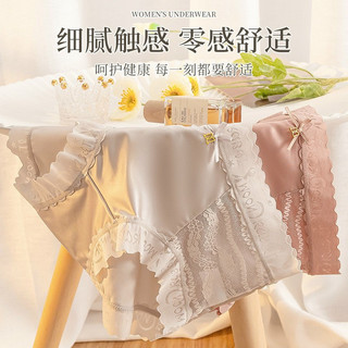 Quần Lót Nữ Su Lụa Phối Ren Hoa Xinh Xắn