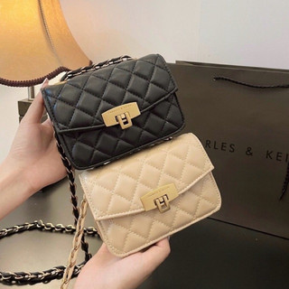 Túi đeo chéo nữ mini CNK thêu trần chỉ khóa gập hot trend HH 415