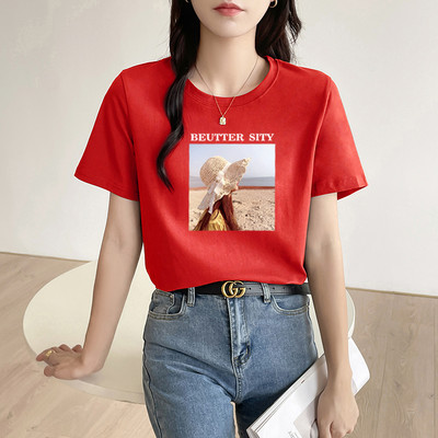 Áo phông nữ dáng rộng NA03 in hình cô gái chất liệu thun cotton Loza CT6249