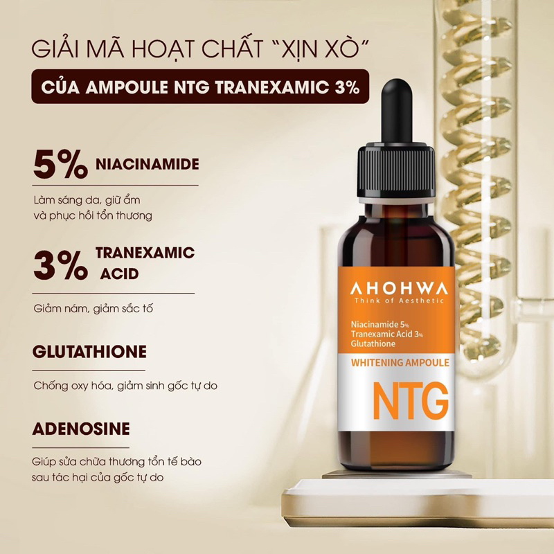 SERUM NTG AHOHWA Dưỡng trắng mờ thâm nám