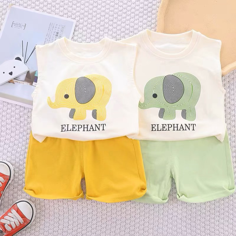 Bộ cotton hình Con Voi cho bé ❤️