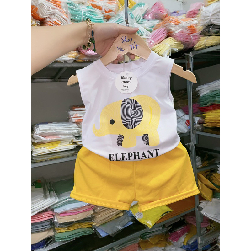 Bộ cotton hình Con Voi cho bé ❤️