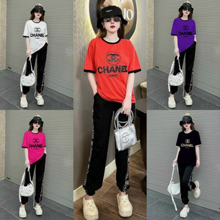 Set dài cotton thêu lo go cao cấp